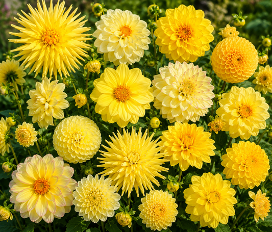 10 Dahlien-Mix – Goldene Dahlienkollektion